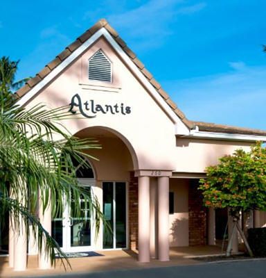 A building with the word atlantis on it